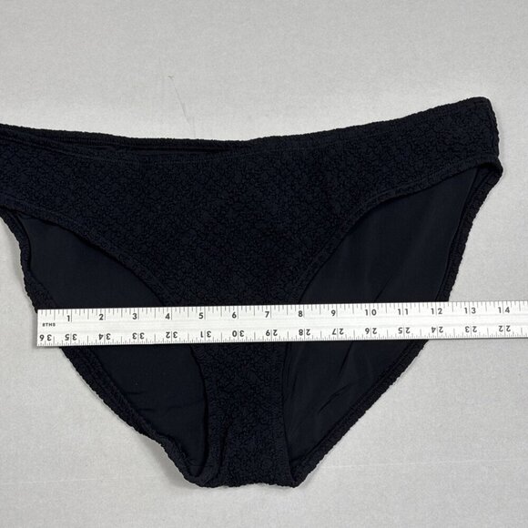 Mindy X Andie Women's L The Bikini Hipster Swim Bottom Textured Black NWT 9584 - Picture 4 of 14